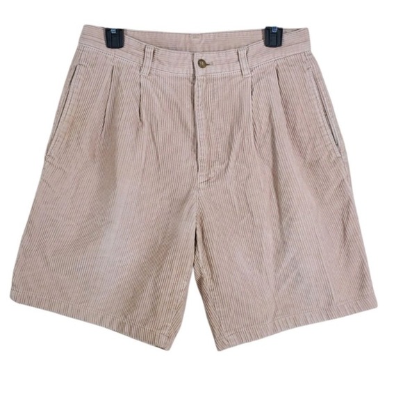 Vtg 80s Chuck Taylor Converse Corduroy Skate Shorts Men 30x8.5 Beige Pleated USA